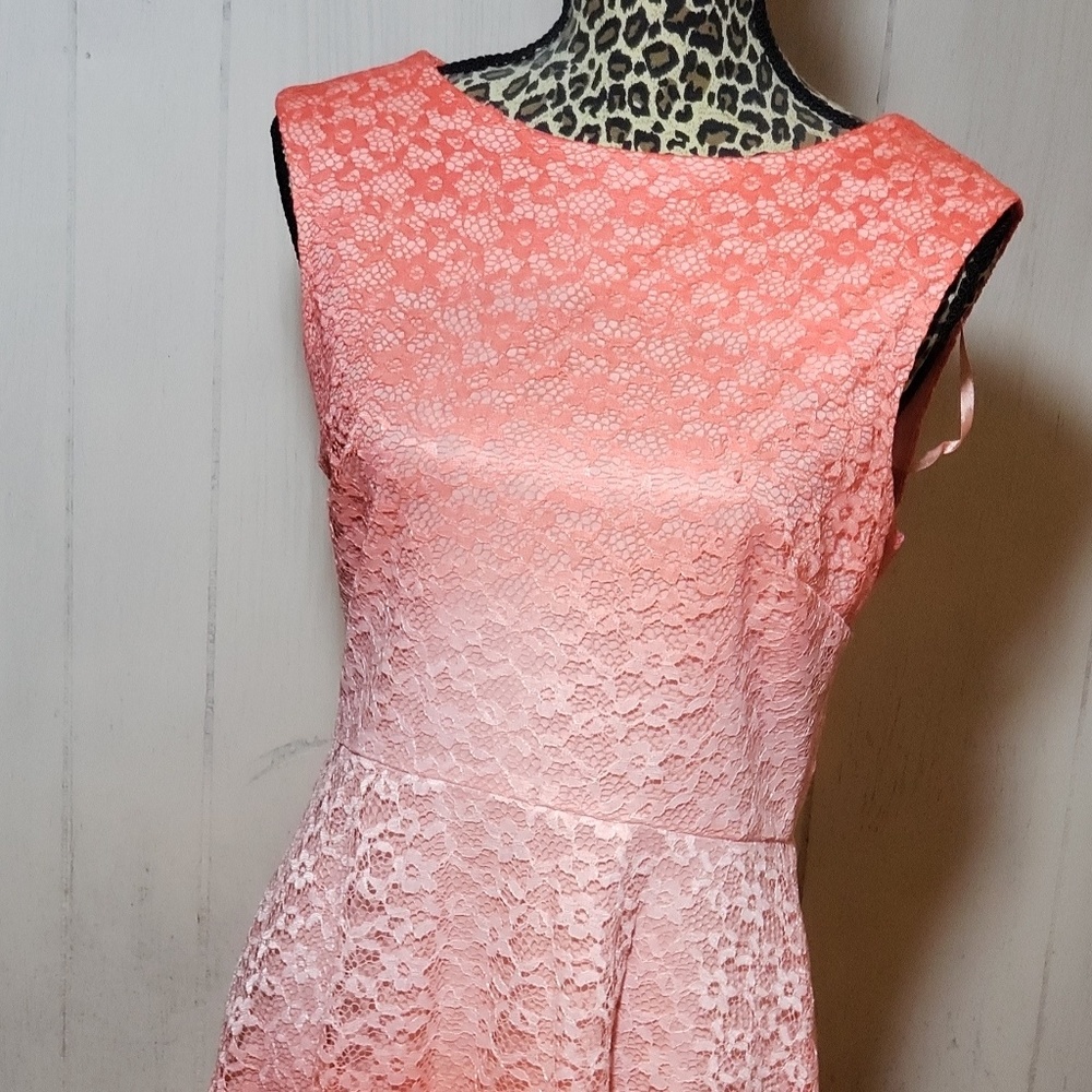 Sandra Darren Peach Ombre Dress